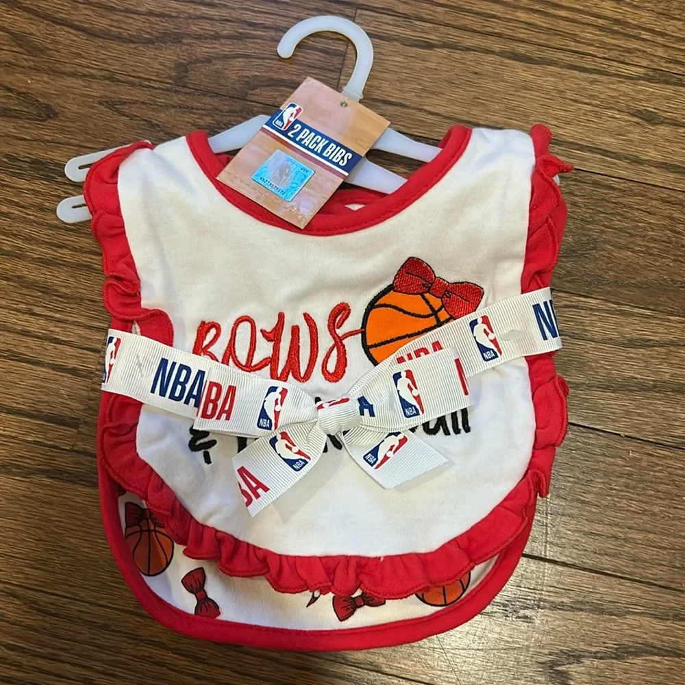 Chicago BULLS Two Pack NBA bib set - BOWS and BASKETBALL